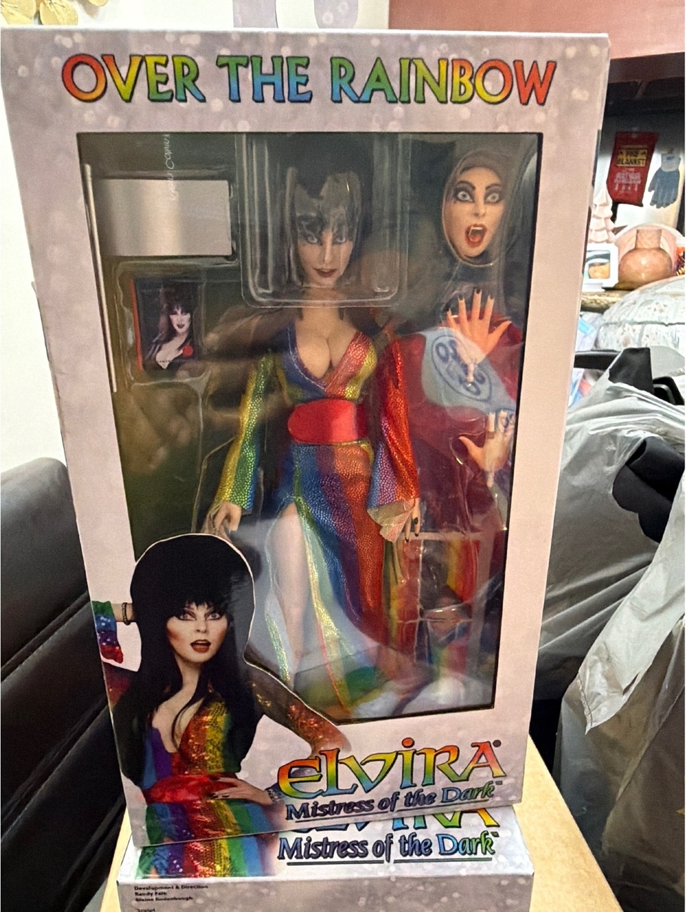 Elvira Mistress of the Dark Over the Rainbow Rainbow Dress Action Figure